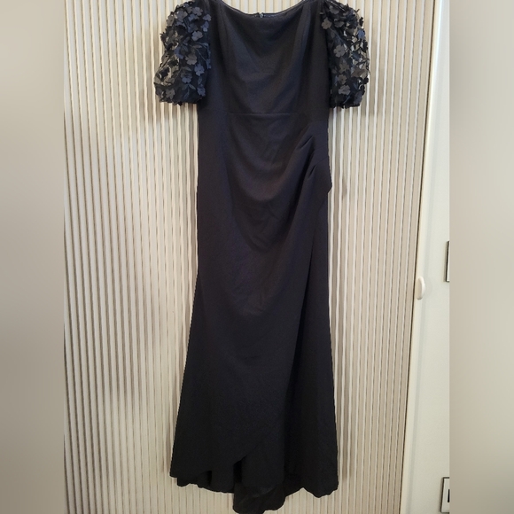 Xscape Melanie 3D Floral Sleeve Gown - Picture 3 of 6